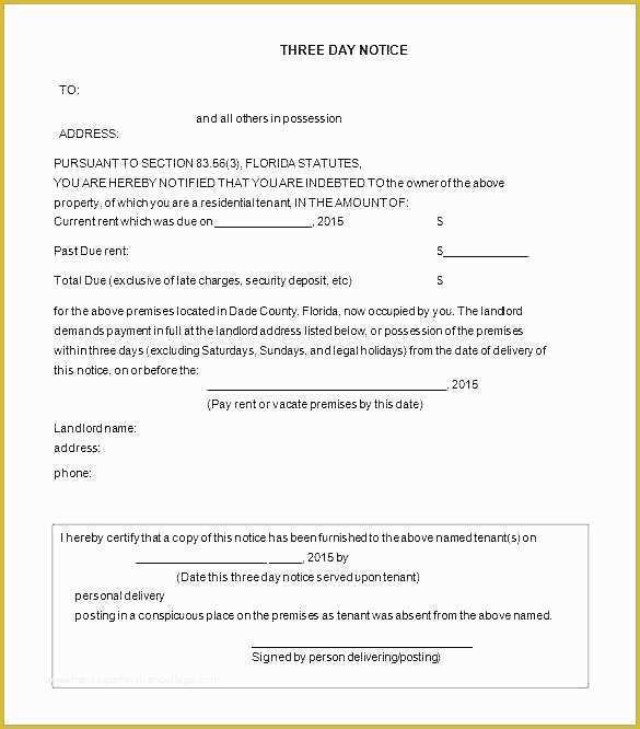 Free Pay or Quit Notice Template Of 3 Day Notice Template