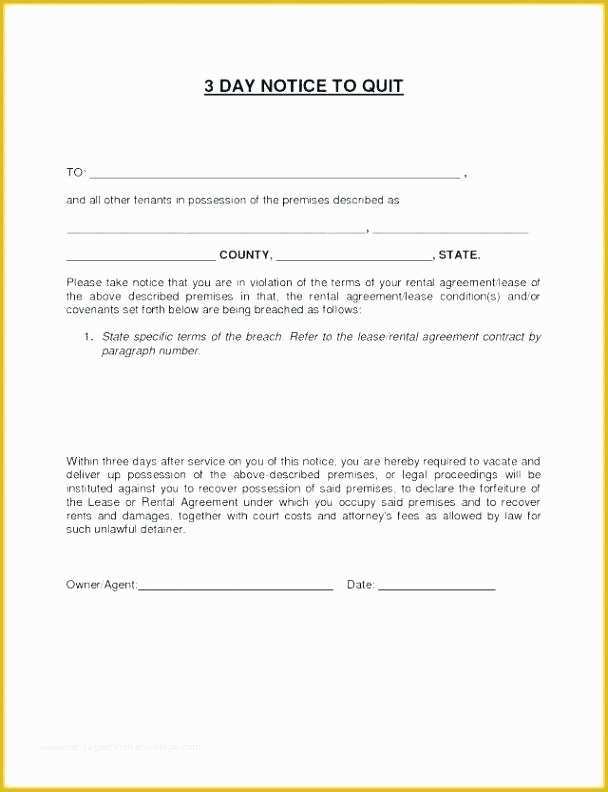 Free Pay or Quit Notice Template Of Free Notice to Quit Template Notice Letter Free Word