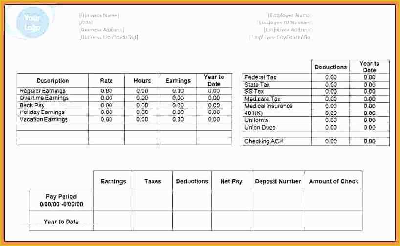 Free Pay Stub Maker Template Of 5 Pay Stub Generator Free Excel