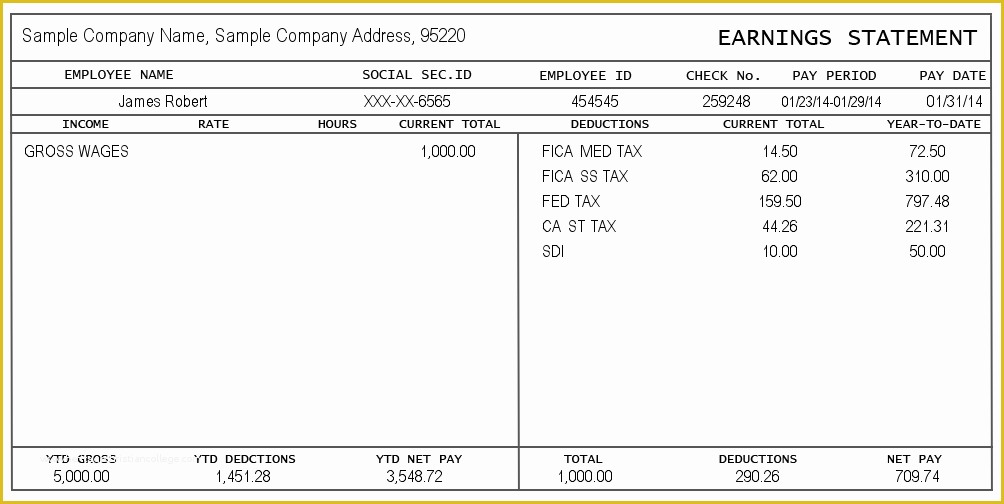 Free Pay Stub Maker Template Of 7 Pay Stub Generator