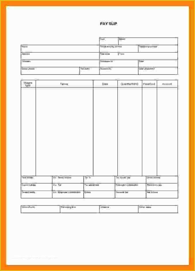 Free Pay Stub Template Microsoft Word Of 6 Blank Payroll Check Template