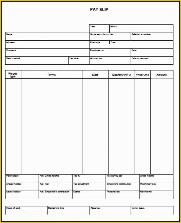 Free Pay Stub Template Microsoft Word Of Free Pay Stub Template Word Template Resume Examples