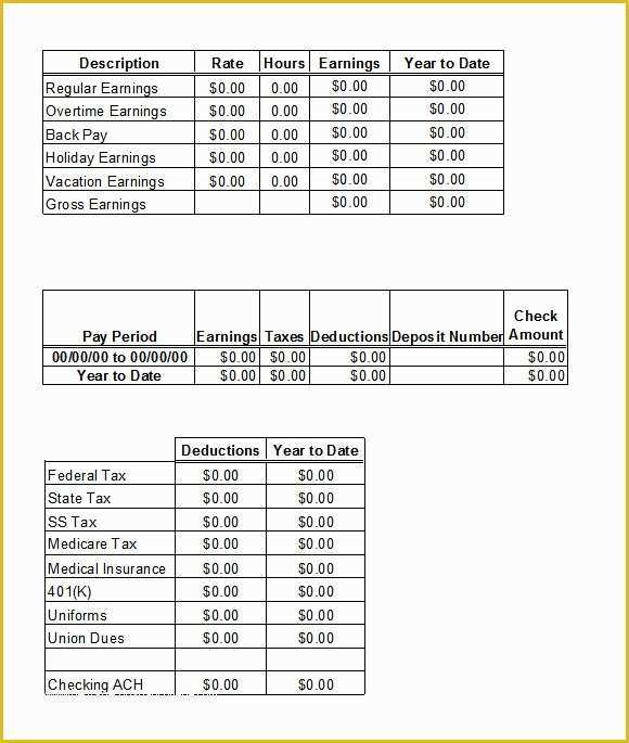 Free Pay Stub Template with Calculator Of 24 Pay Stub Templates Samples Examples &amp; formats