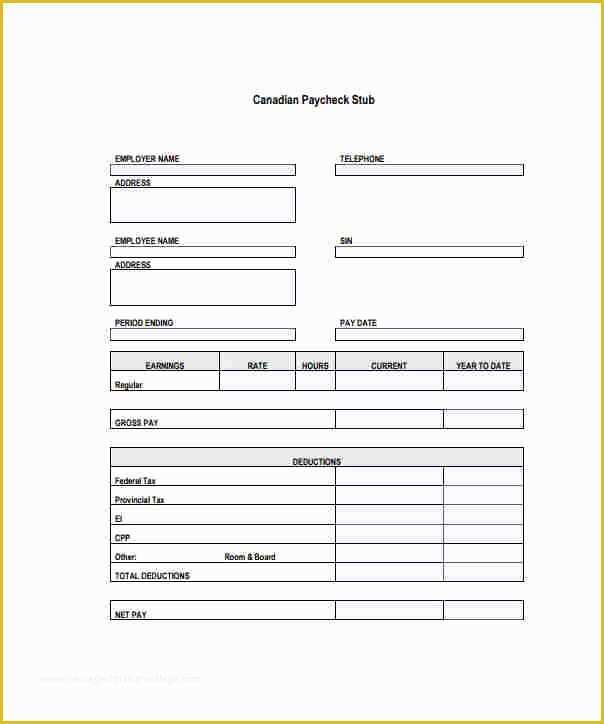 Free Pay Stub Template with Calculator Of 9 Free Pay Stub Template with Calculator