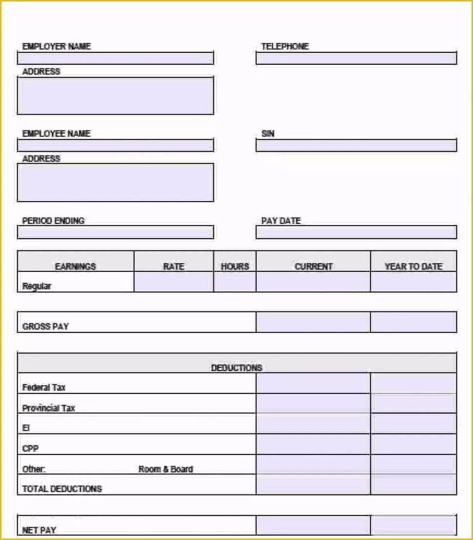 Free Pay Stub Template with Calculator Of Fresh Blank Paycheck Stub Template Pdf