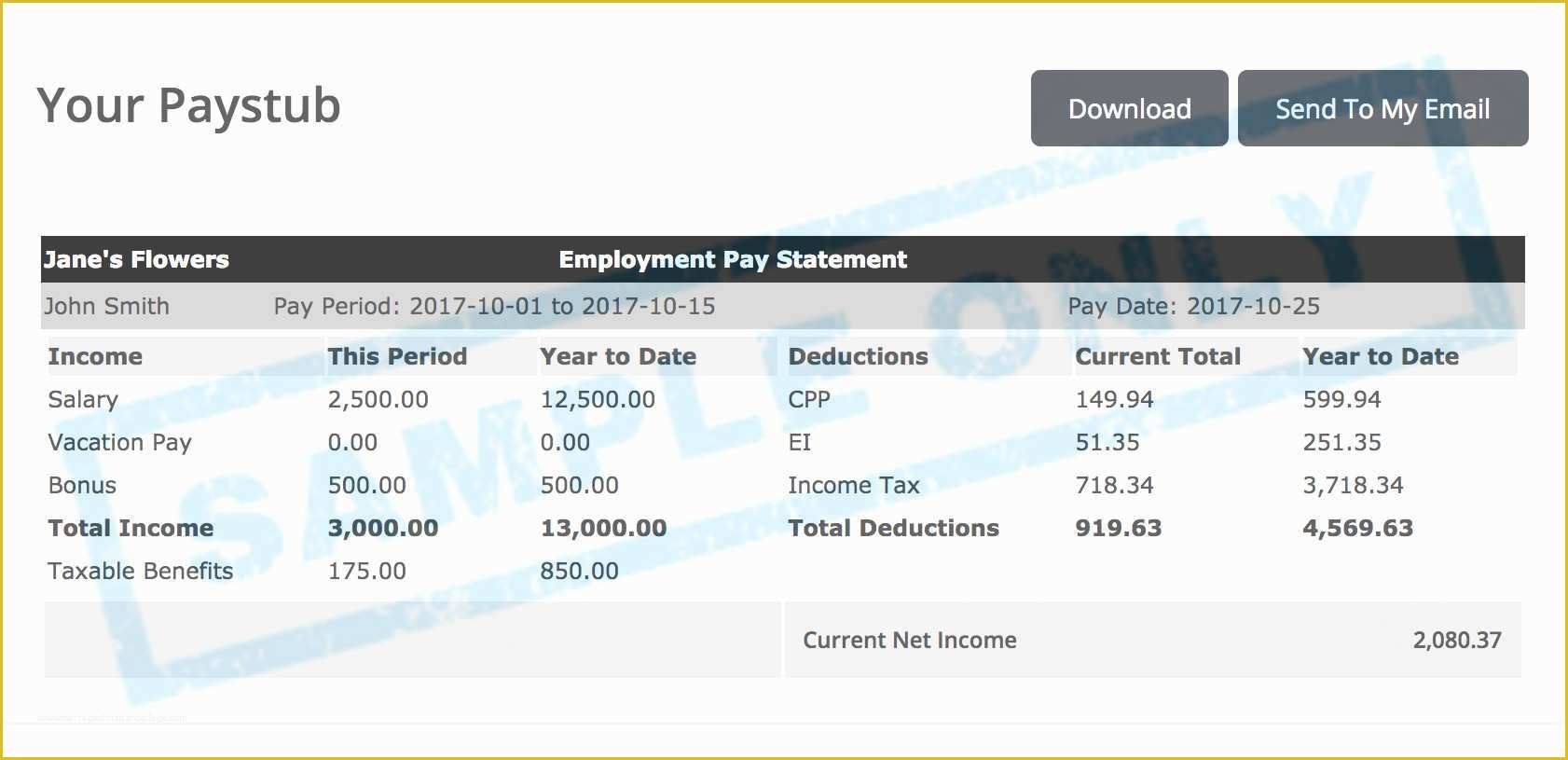 Free Pay Stub Template with Calculator Of Fresh Free Pay Stub Template with Calculator Canada