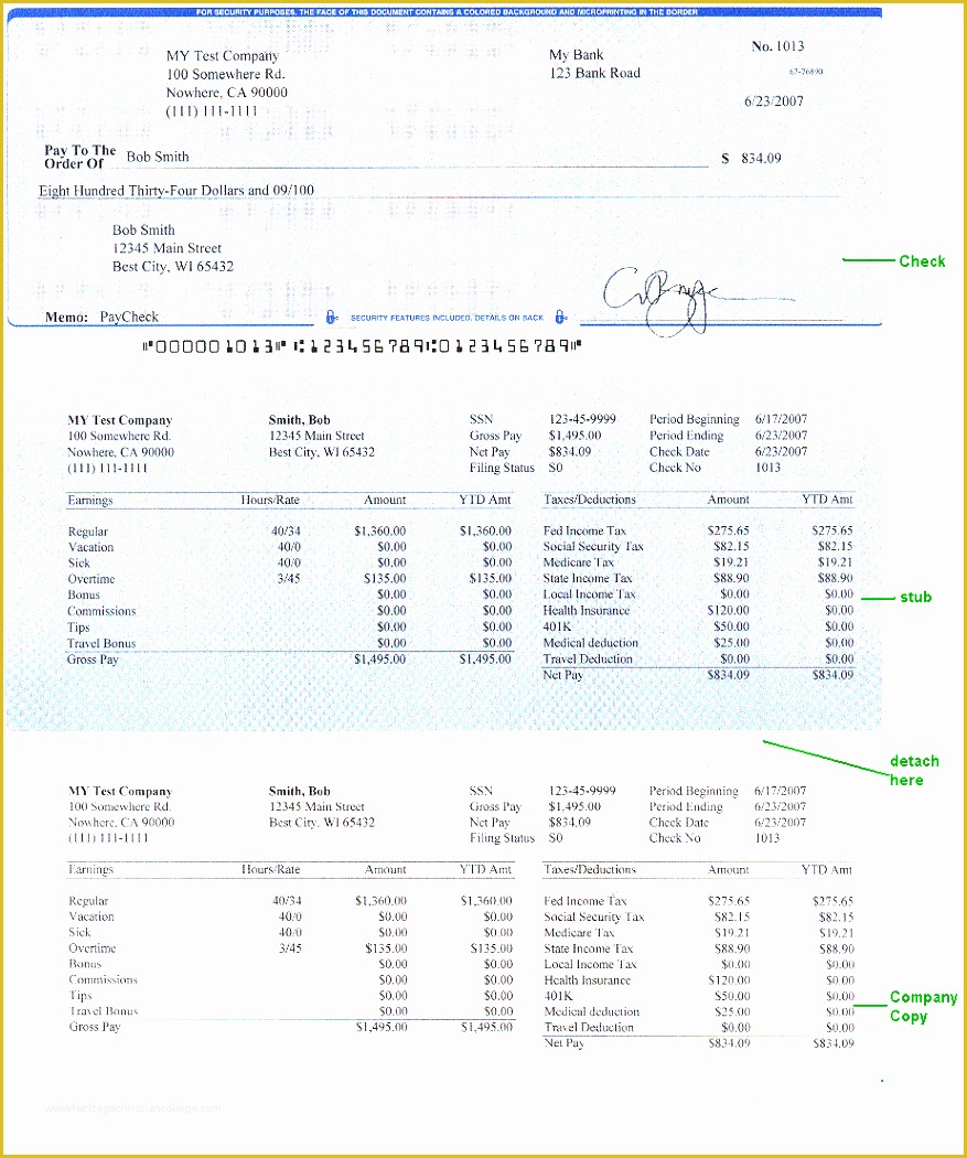 Free Pay Stub Templates for Word Of 6 Free Pay Stub Template In Word Sampletemplatess