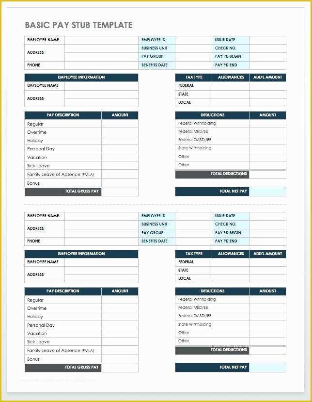 Free Pay Stub Templates for Word Of Blank Check Template Doc Vector formats Free for Kids