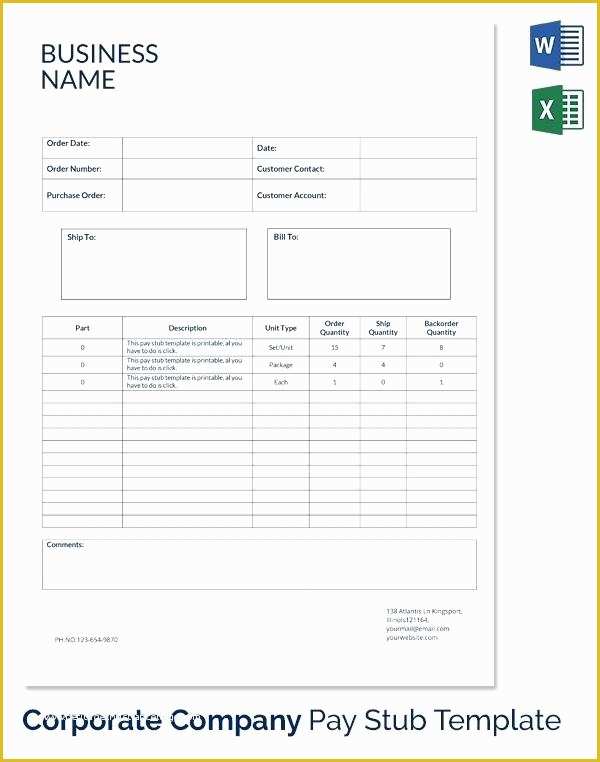 Free Pay Stub Templates for Word Of Free Pay Stub Templates Doc format Download Salary