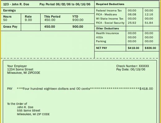 Free Pay Stub Templates for Word Of Pay Stub Template Excel