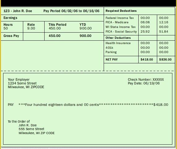 Free Pay Stub Templates for Word Of Pay Stub Template Excel