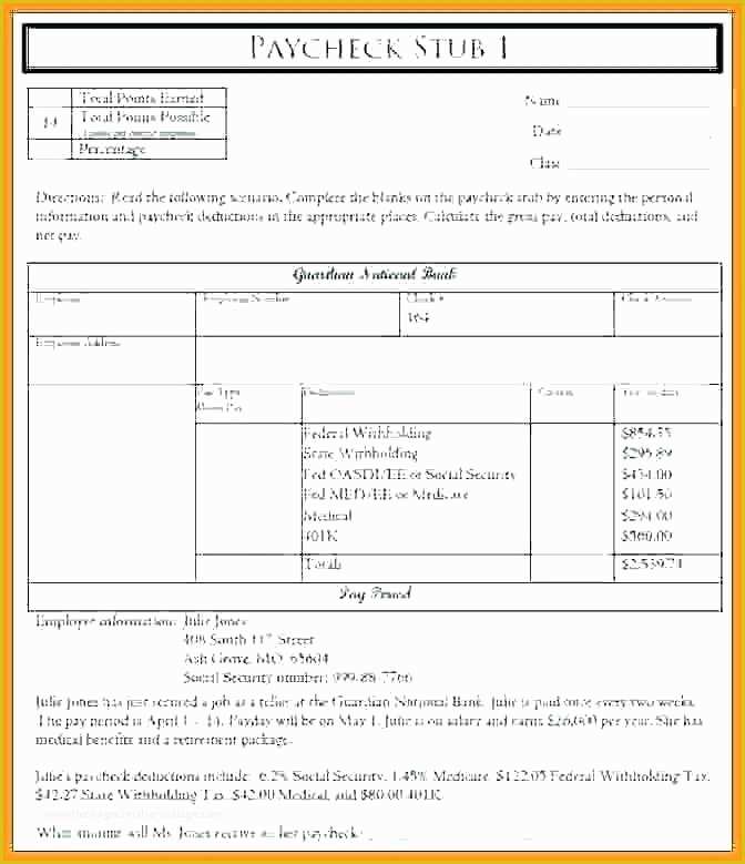 Free Pay Stub Templates for Word Of Size Blank Paycheck Stubs Pay Stub Template Word