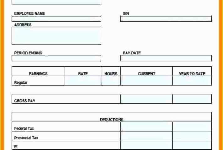 Free Paycheck Stub Template Download Of 5 Free Payroll Check Stub Template