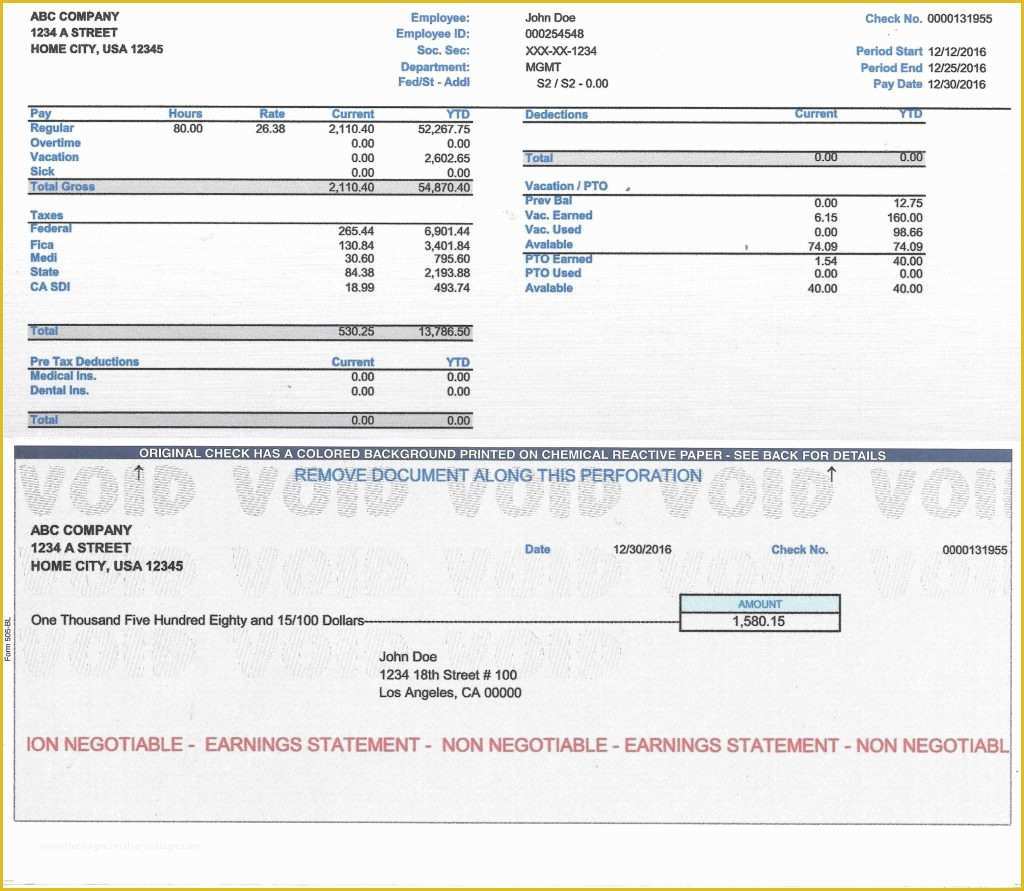 Free Paycheck Stub Template Download Of Blank Payroll Checks Paycheck Template Free Download