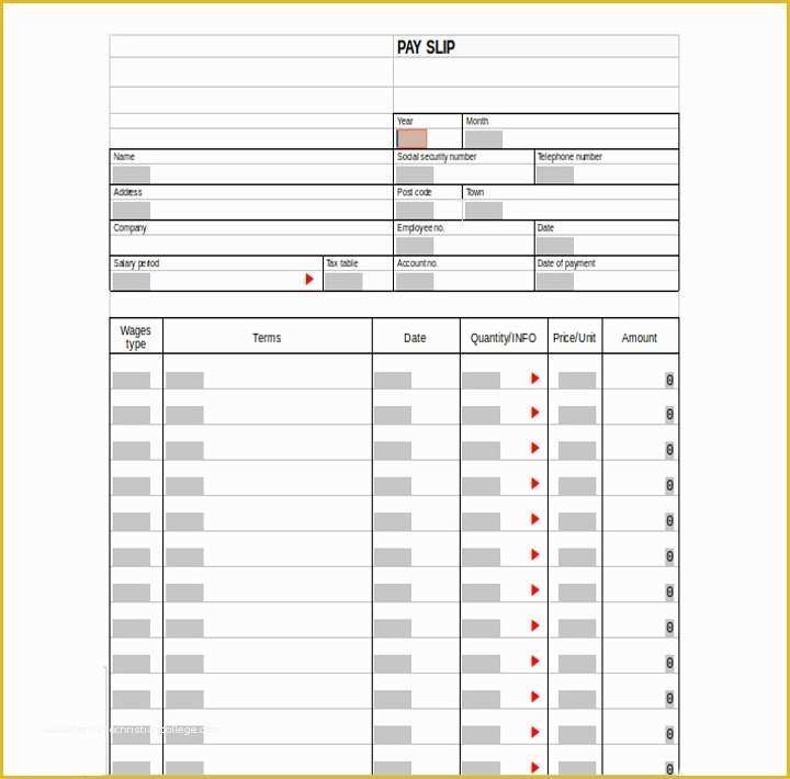 Free Paycheck Stub Template Of 20 Free Pay Stub Templates Free Pdf Doc Xls format