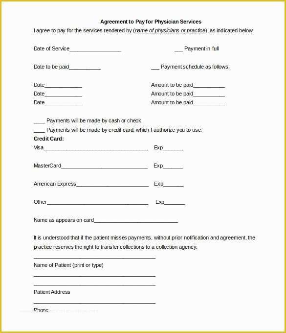 Free Payment Agreement Template Of Payment Plan Contract Template Free Download