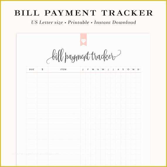 Free Payment Tracker Template Of Bill Payment Tracker Printable Expenses Printable Expenses