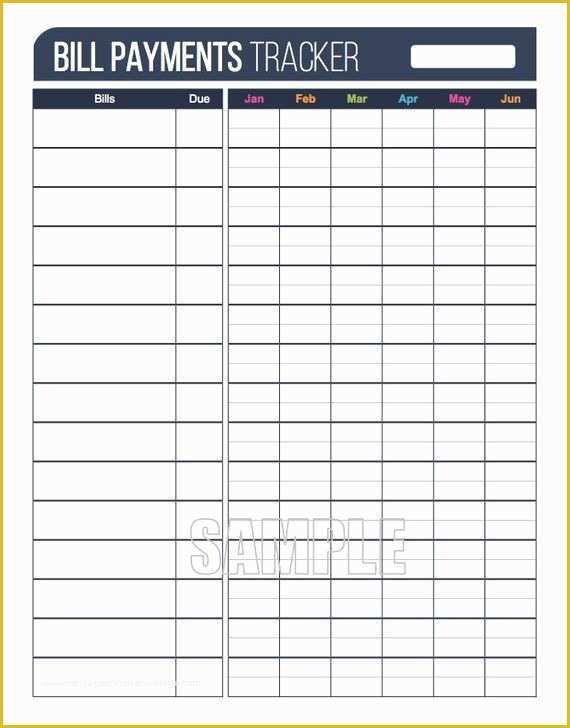 Free Payment Tracker Template Of Bill Payments Tracker Plus Printable Pdf Fillable Pdf