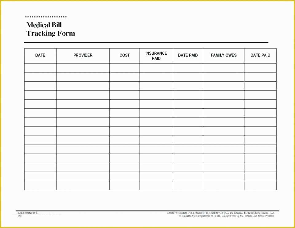 Free Payment Tracker Template Of Monthly Bill Tracker Template