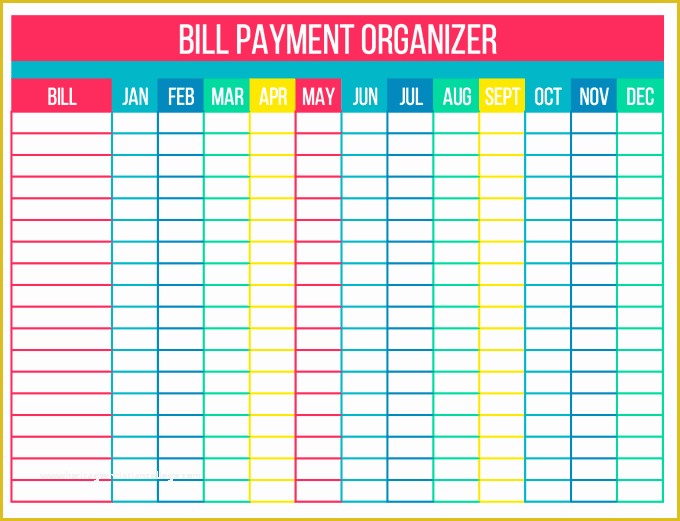 Free Payment Tracker Template Of organize Your Bills with Free Printables Simply Stacie