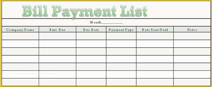 Free Payment Tracker Template Of Rhiana Reports Free Downloadable Bill Payment Tracker