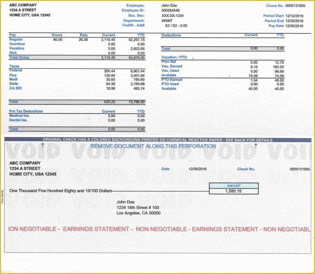 Free Payroll Checks Templates Of Blank Payroll Checks Paycheck Template Free Download