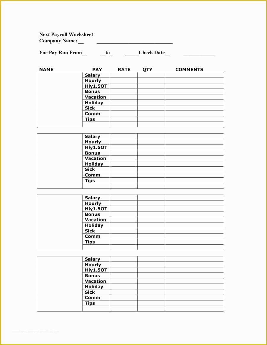 Free Payroll Invoice Template Of 40 Free Payroll Templates & Calculators Template Lab