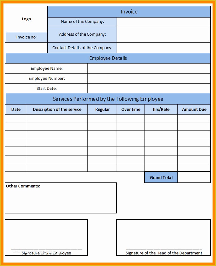 Free Payroll Invoice Template Of 5 Payroll Invoice Template Free