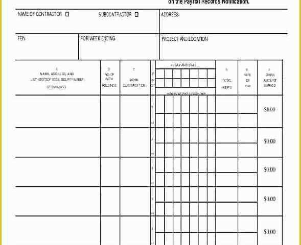 Free Payroll Invoice Template Of 7 Weekly Payroll Sheet