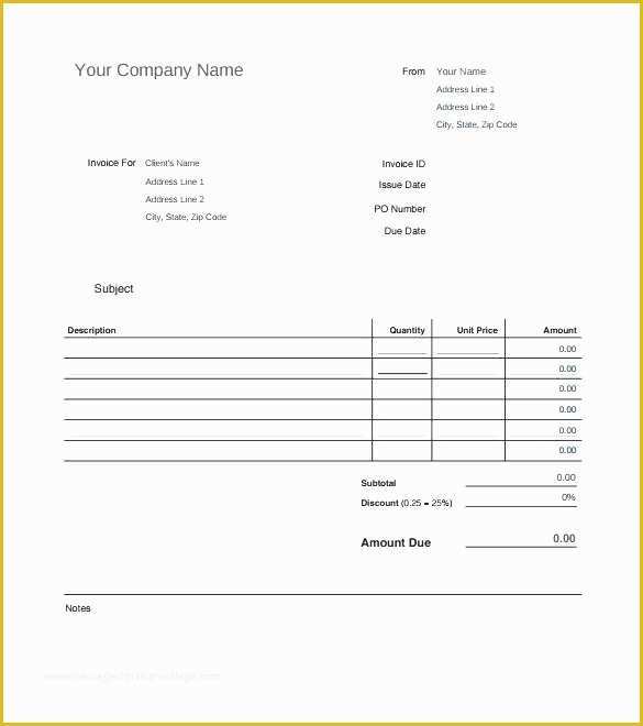 Free Payroll Invoice Template Of Free Editable Invoice Template