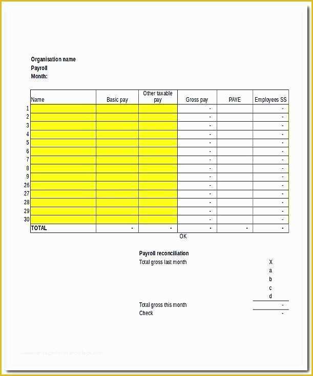 Free Payroll Invoice Template Of Payroll Bud Template Casual Payroll Templates Find Word