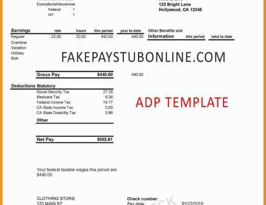 Free Payroll Pay Stub Template Of 10 Payroll Check Creator