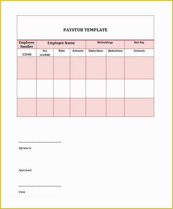 Free Payroll Pay Stub Template Of 25 Great Pay Stub Paycheck Stub Templates