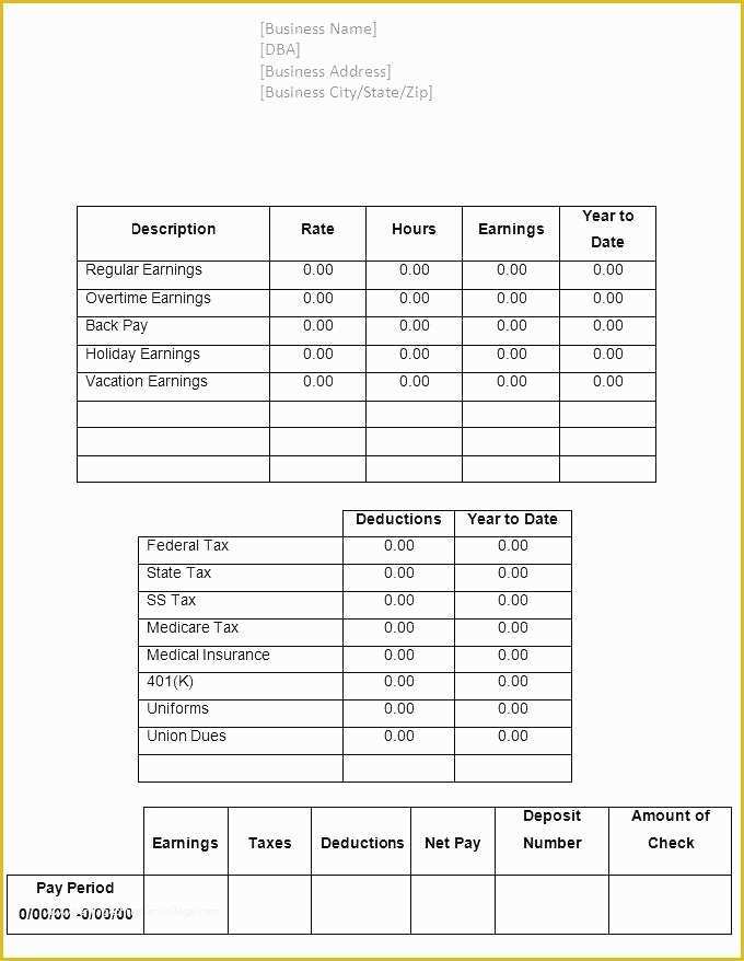 Free Payroll Pay Stub Template Of Image Gallery Shining Payroll Template Pleasing