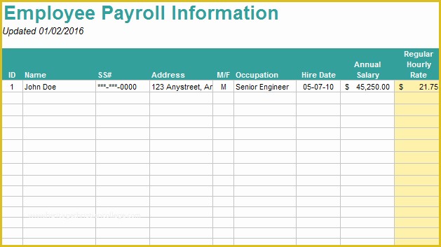 Free Payroll Template Of 10 Useful & Free Payroll Templates