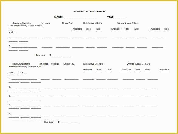 Free Payroll Template Of 15 Word Payroll Templates Free Download