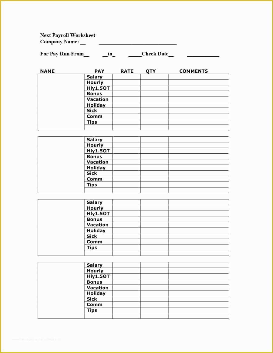 Free Payroll Template Of 40 Free Payroll Templates & Calculators Template Lab