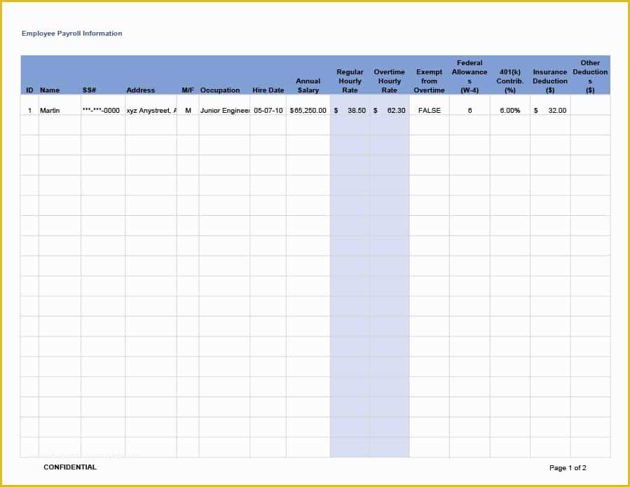 Free Payroll Template Of 40 Free Payroll Templates & Calculators Template Lab