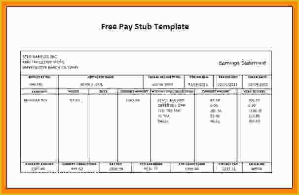 Free Payroll Template Of 8 Blank Pay Stub Template Free