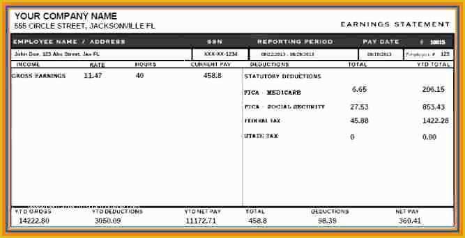 Free Paystub Maker Template Of 5 Free Paycheck Stub Generator