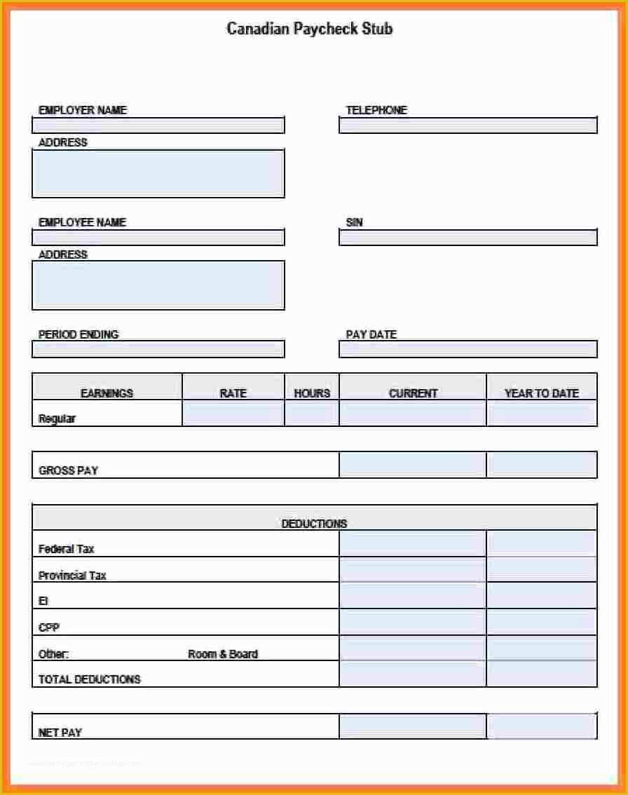 Free Paystub Maker Template Of 9 Free Paystub Generator Canada