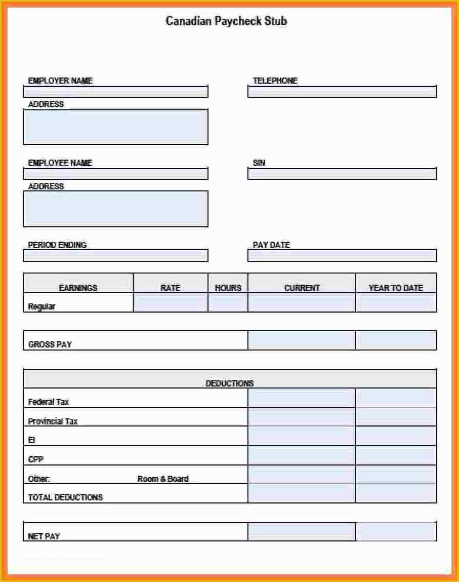 Free Paystub Maker Template Of 9 Free Paystub Generator Canada