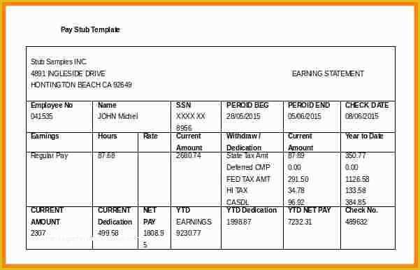 Free Paystub Maker Template Of 9 Free Paystub Generator for Self Employed