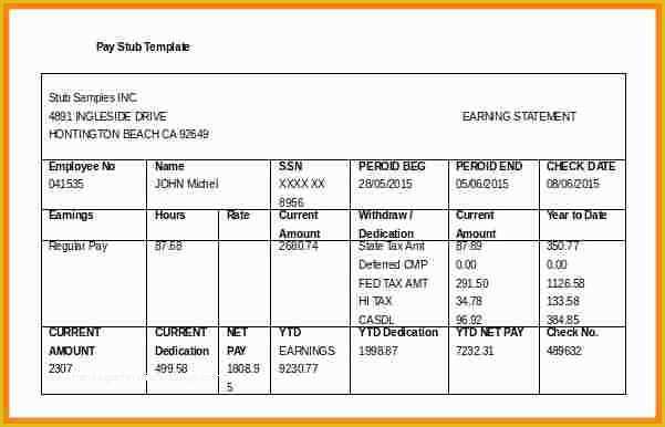 Free Paystub Maker Template Of 9 Free Paystub Generator for Self Employed