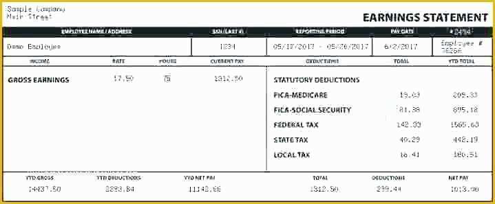 Free Paystub Maker Template Of Free Pay Stub Template with Calculator Checks Generator