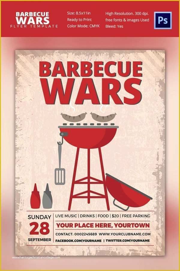 Free Pdf Flyer Templates Of 25 Bbq Flyer Template Free Word Pdf Psd Eps