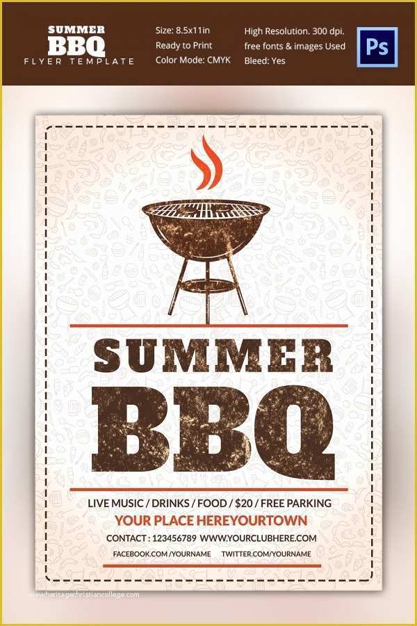 Free Pdf Flyer Templates Of 25 Bbq Flyer Template Free Word Pdf Psd Eps