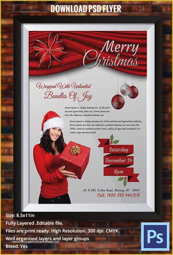 Free Pdf Flyer Templates Of 60 Christmas Flyer Templates Free Psd Ai Illustrator