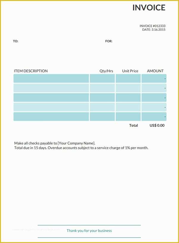 Free Pdf Templates Of 18 Free Mercial Invoice Templates