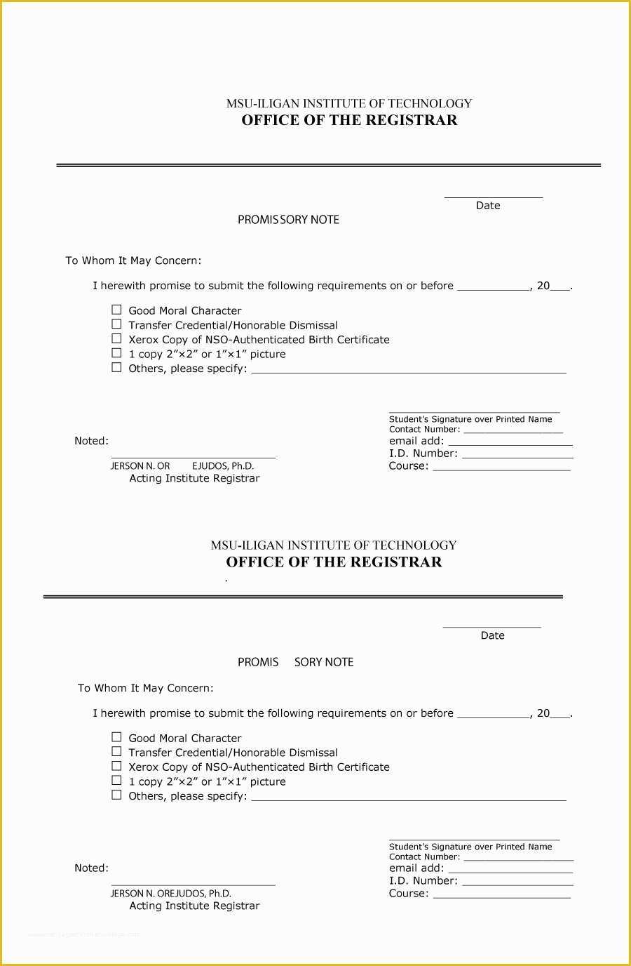 Free Pdf Templates Of 45 Free Promissory Note Templates &amp; forms [word &amp; Pdf